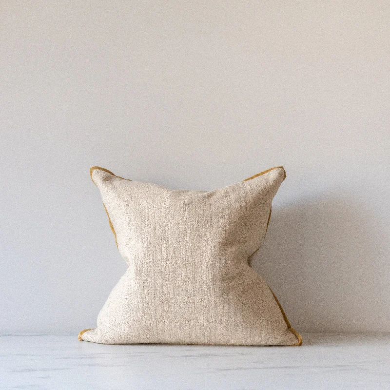 Amber Lewis x Loloi Aveline Ivory/Gold Pillow Cover