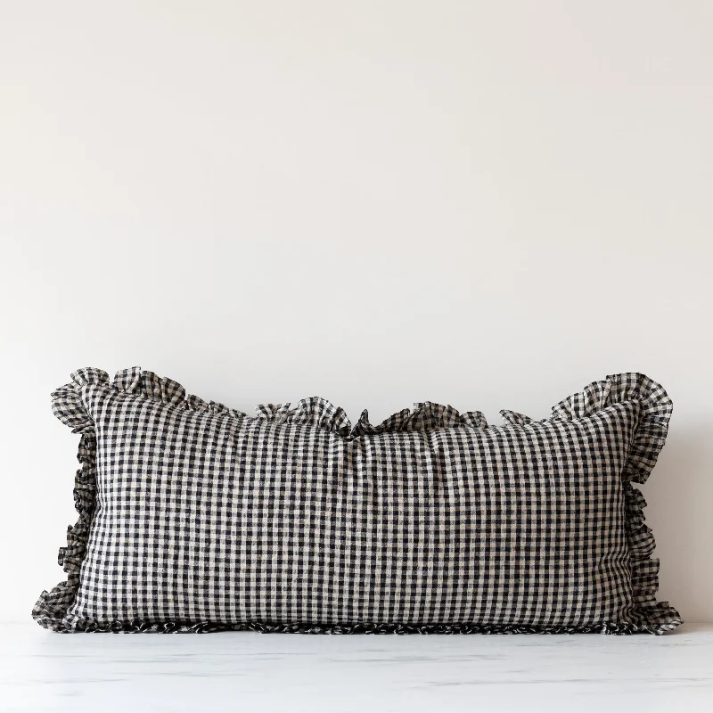 Aspen Ruffle Long Lumbar Pillow Cover