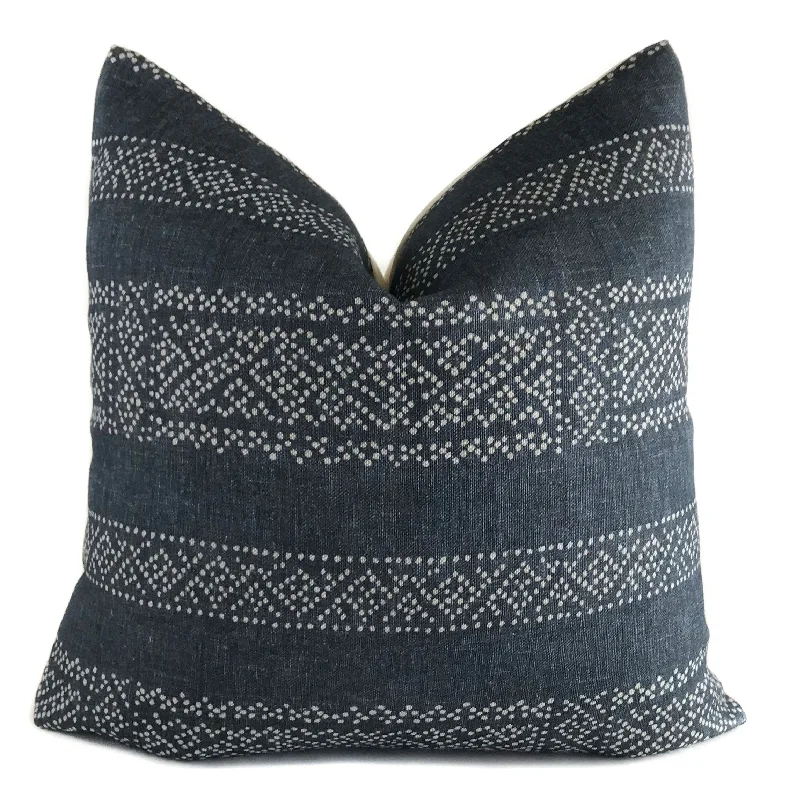 Miguel Designer Pillow Cover | Indigo