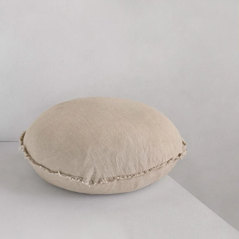 Flocca Macaron Linen Pillow - Sable