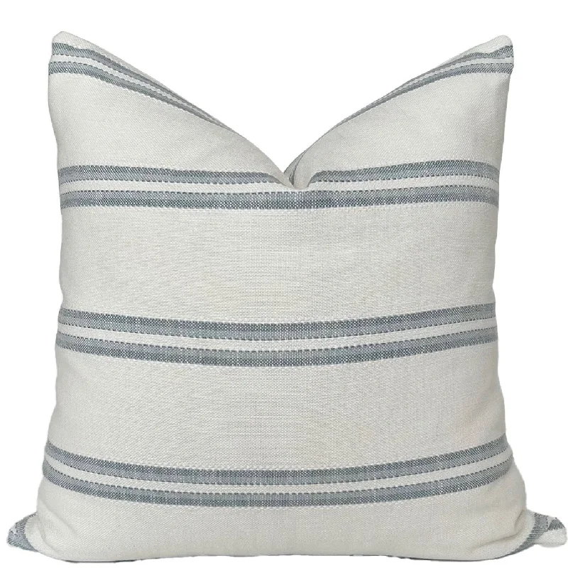 River Mist Stripe Indoor/Outdoor Pillow Cover