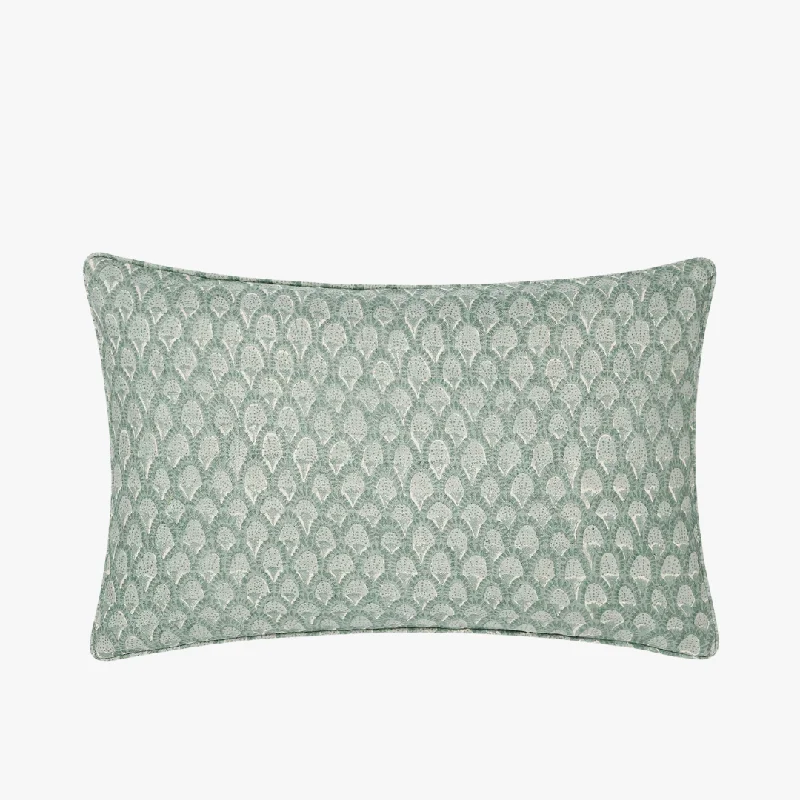 Scopello Celadon Lumbar Pillow Cover