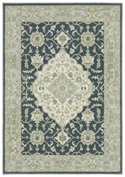 Branson BR05A Blue/Ivory Rug