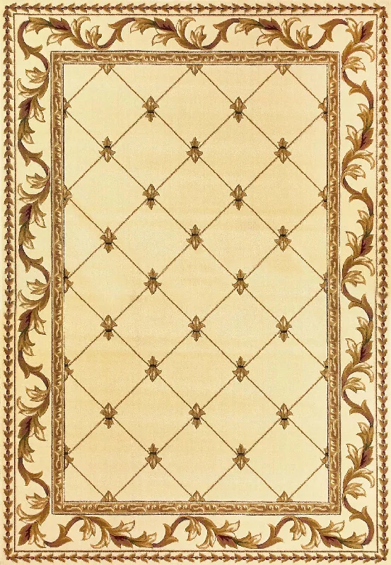 Corinthian 5318 Fleur De Lis Ivory Rug