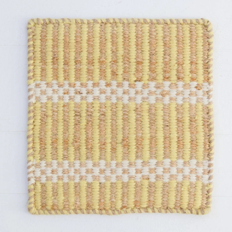 Daffodil Yellow Jute & Wool Combo Rug (ready to ship)