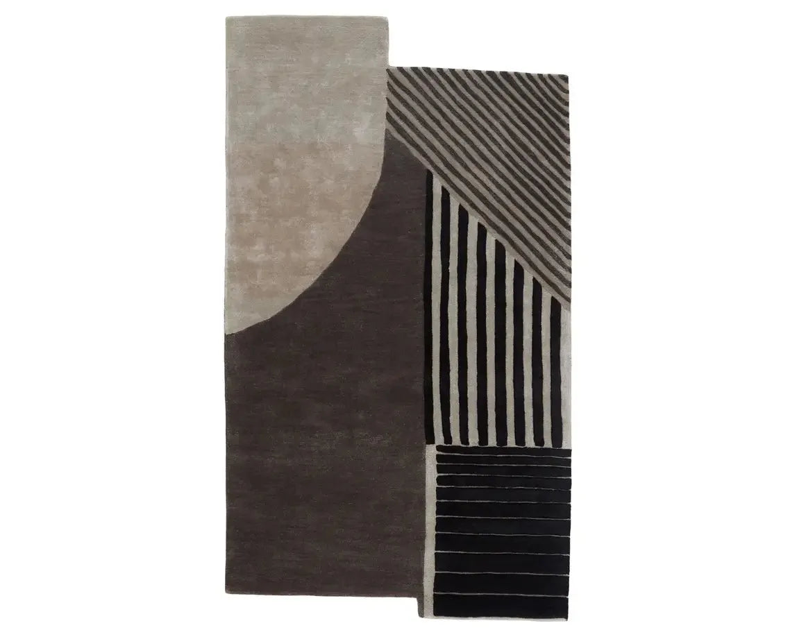 Iconic ICO06 Grey/Black Rug