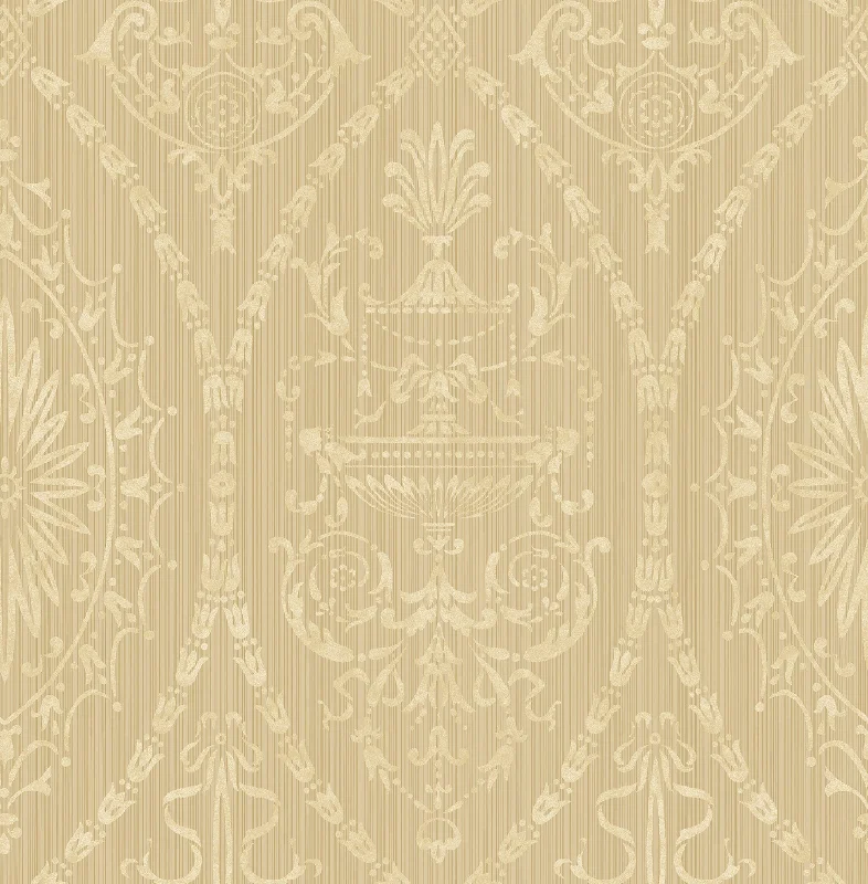 Adams Wallpaper in Beige from the Watercolor Florals Collection