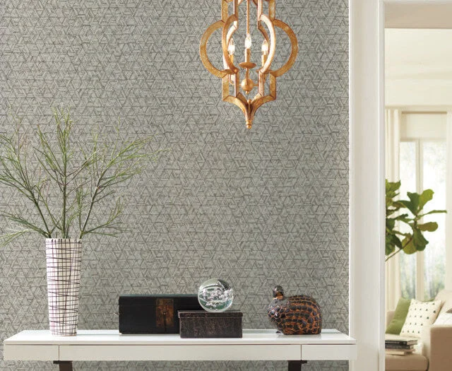 Amulet Wallpaper in Oyster from the Moderne Collection