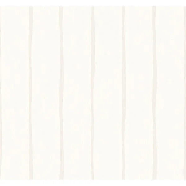 Aruba Stripe Wallpaper in Ivory and Beige from the Tortuga Collection