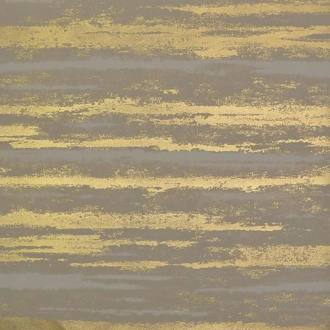 Atmosphere Wallpaper in Khaki and Gold from the Modern Metals Collection