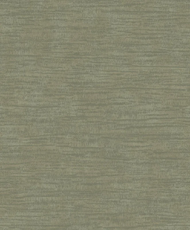 Bark Texture Wallpaper in Metallic Olive from the Essential Textures Collection