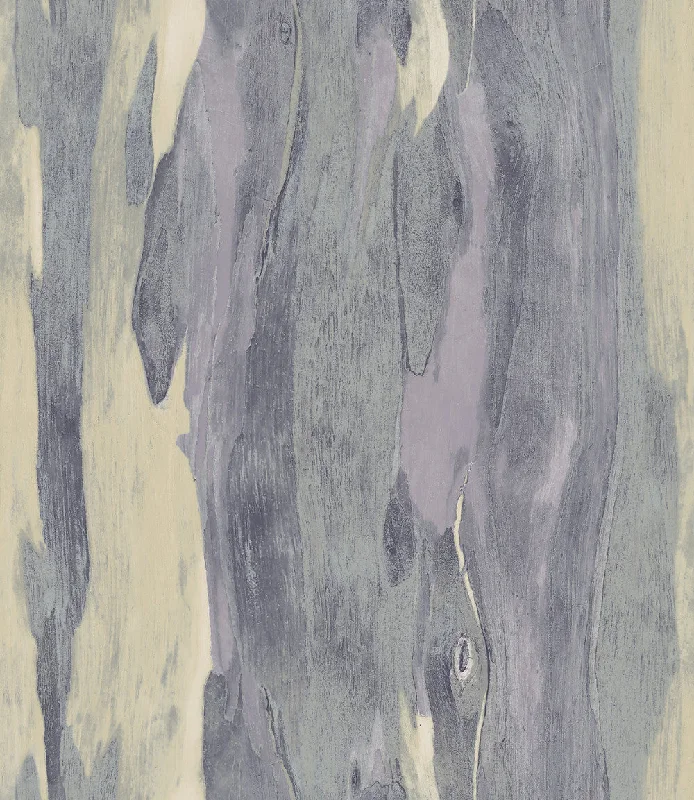 Bark Wallpaper in Purple and Neutrals from the Aerial Collection