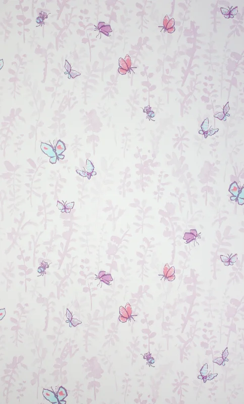 Butterfly Meadow Wallpaper in Purple from the Zagazoo Collection by Osborne & Little