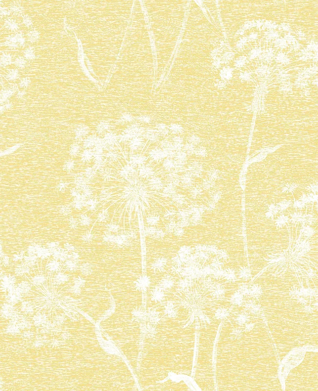 Carolyn Yellow Dandelion Wallpaper from the Nature by Advantage Collection