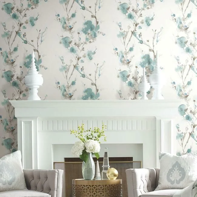 Charm Peel & Stick Wallpaper in Teal