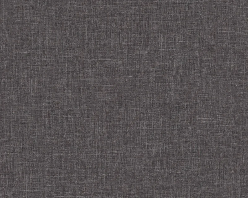 Faux Fabric Textured Luxury Wallpaper in Black/Metallic