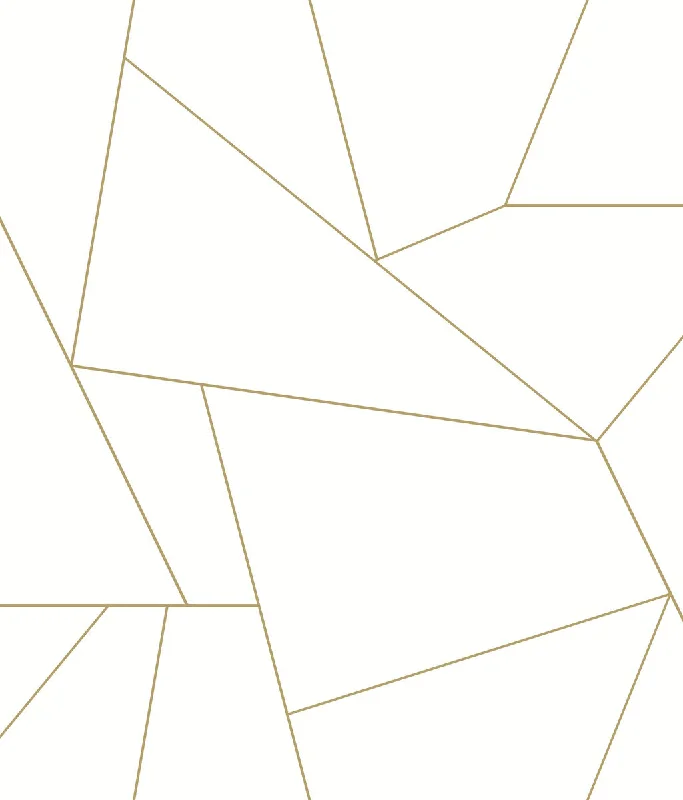 Fractured Prism Peel & Stick Wallpaper in Gold from the Risky Business III Collection