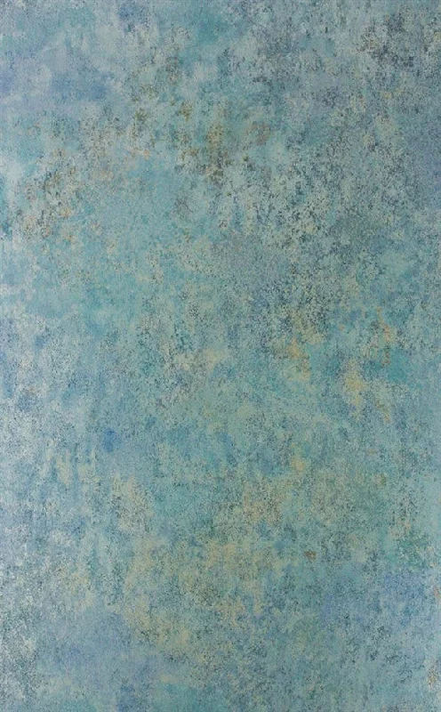 Fresco Wallpaper in Teal Metallic from the Enchanted Gardens Collection by Osborne & Little