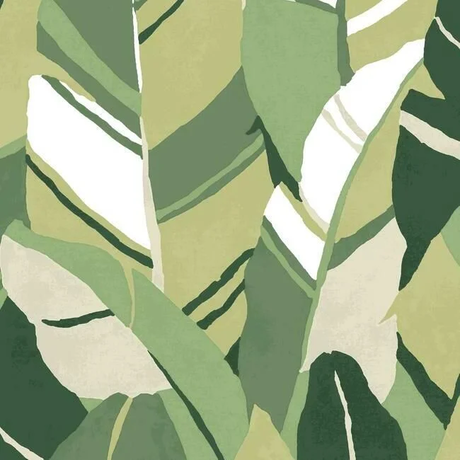 Hearts Of Palm Peel & Stick Wallpaper in Green