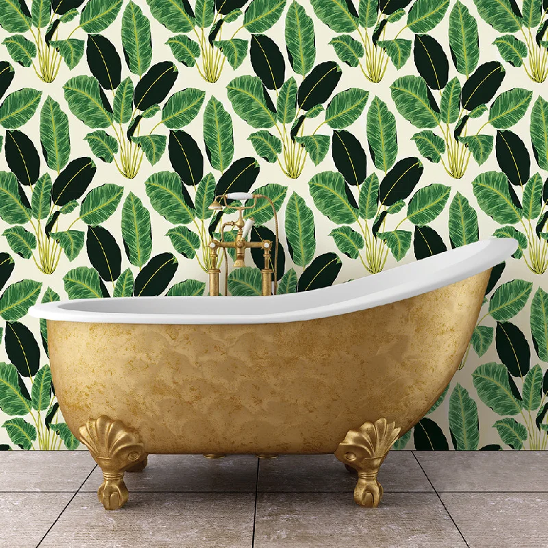 Hojas Cubanas Peel and Stick Wallpaper By Genevieve Gorder