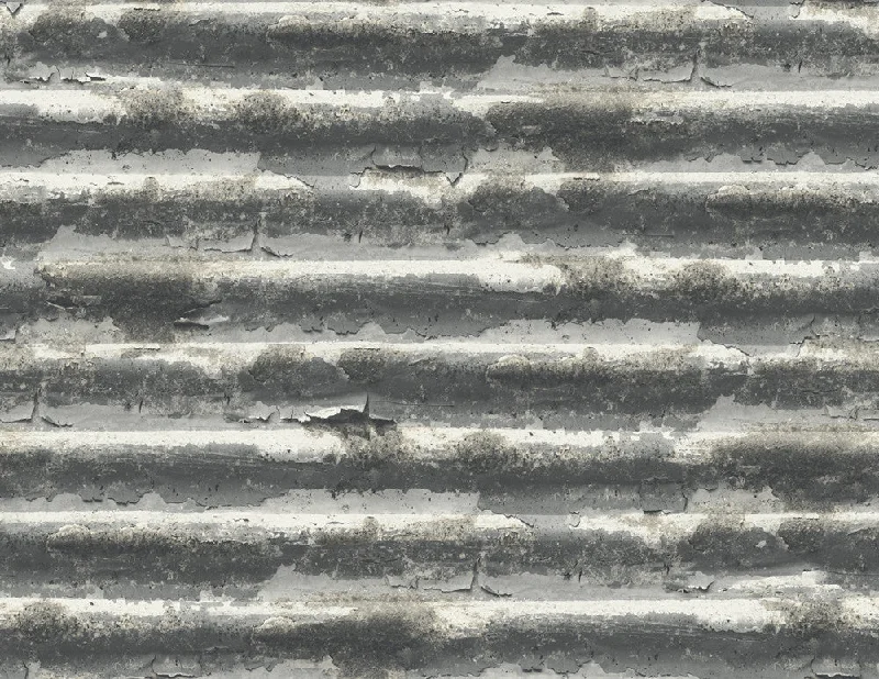 Iron Wallpaper in Grey and Black from the Solaris Collection