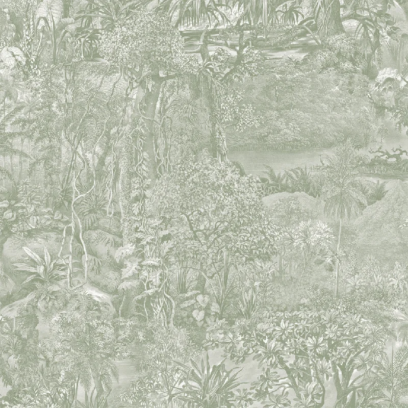 Moss Green Toile