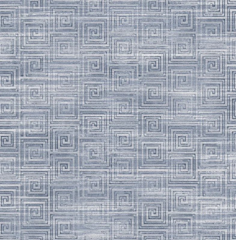 Meteora Wallpaper in Blue and Grey from the Stark Collection