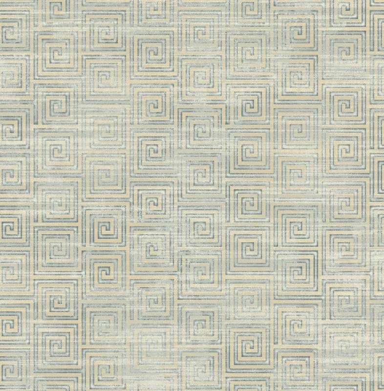 Meteora Wallpaper in Green and Cream from the Stark Collection