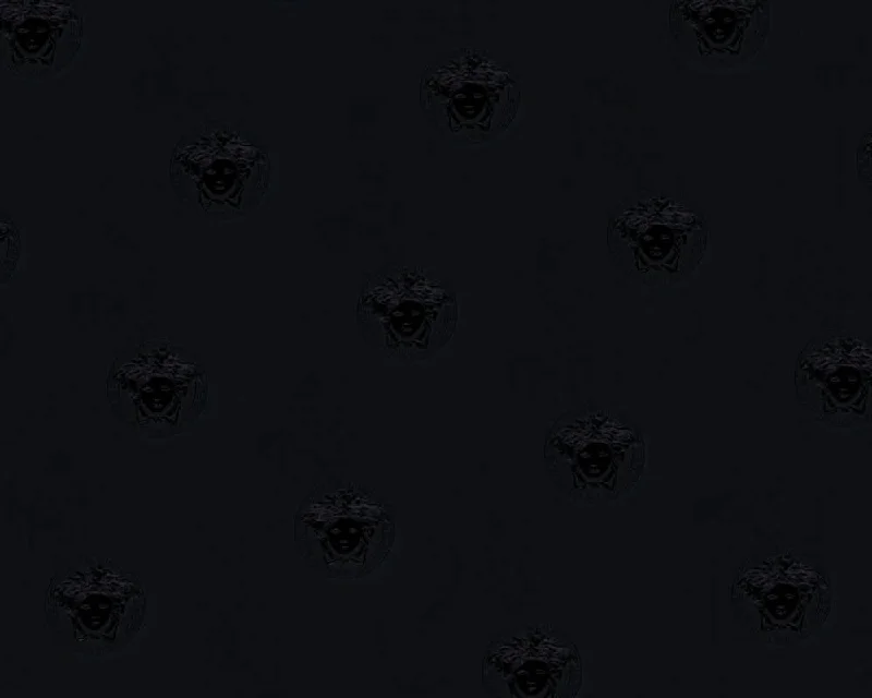 Motif Dots Textured Luxury Wallpaper in Black