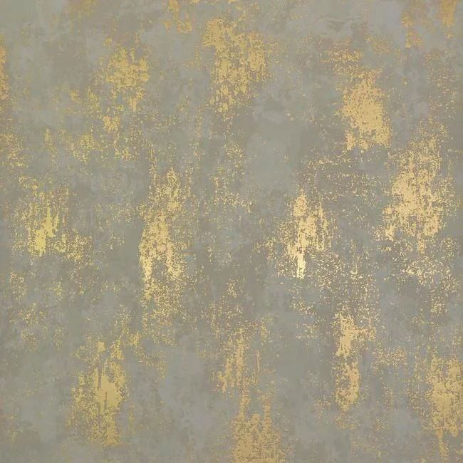 Nebula Wallpaper in Almond and Gold from the Modern Metals Collection