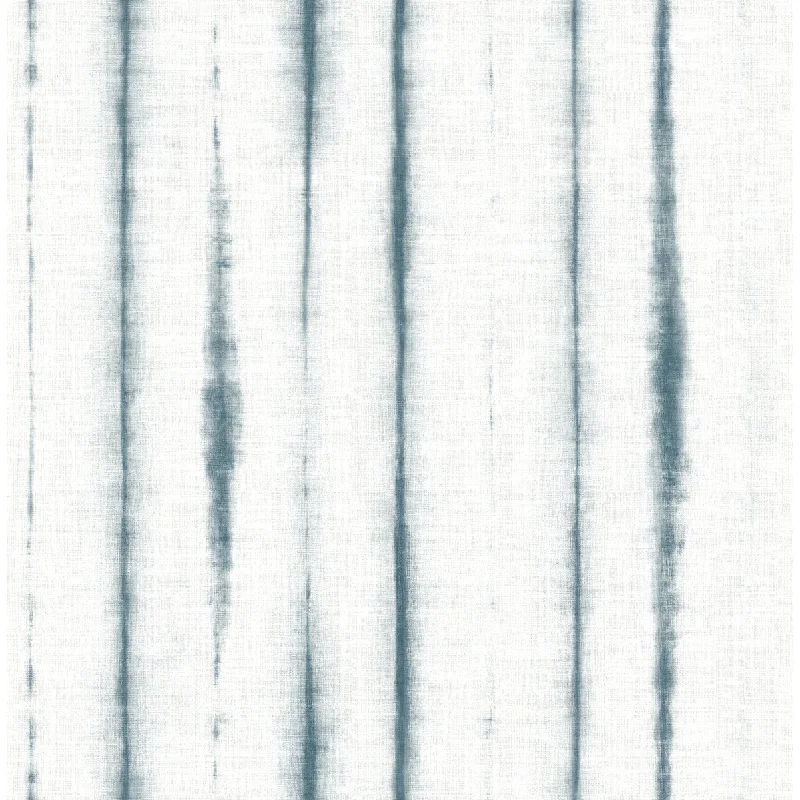 Orleans Shibori Faux Linen Wallpaper in Teal from the Pacifica Collection