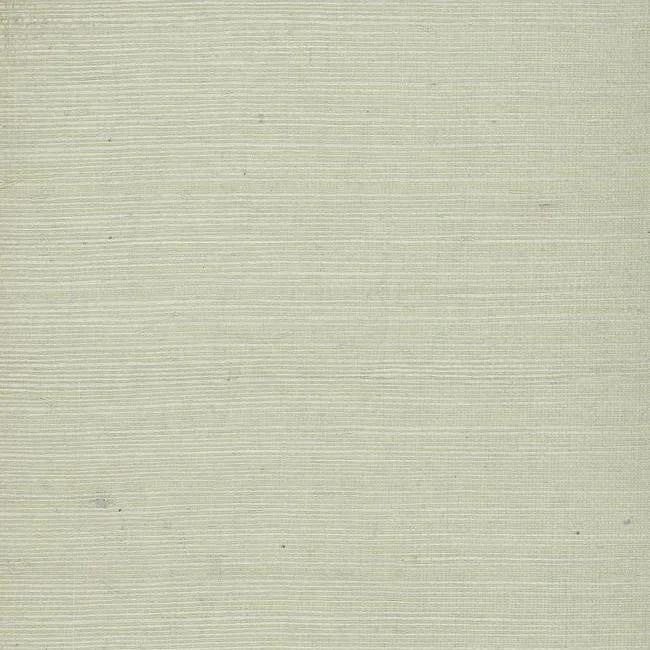 Plain Grass Wallpaper in Soft Mint Grey from the Grasscloth II Collection