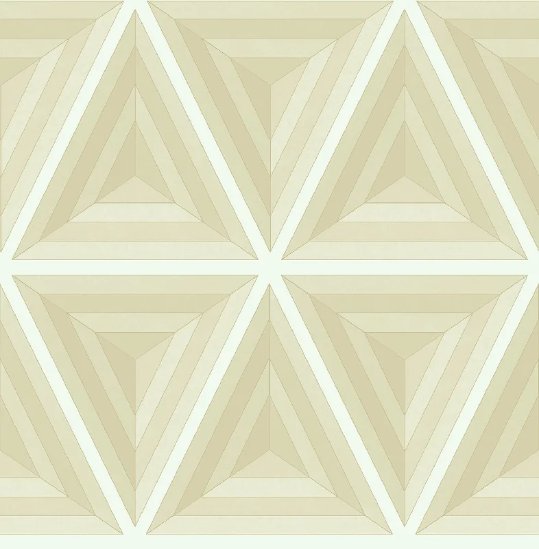 Pyramid Wallpaper in Cream from the Watercolor Florals Collection