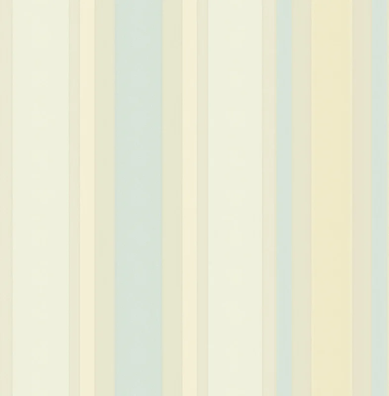 Robin Stripe Wallpaper in Cream and Blue from the Watercolor Florals Collection