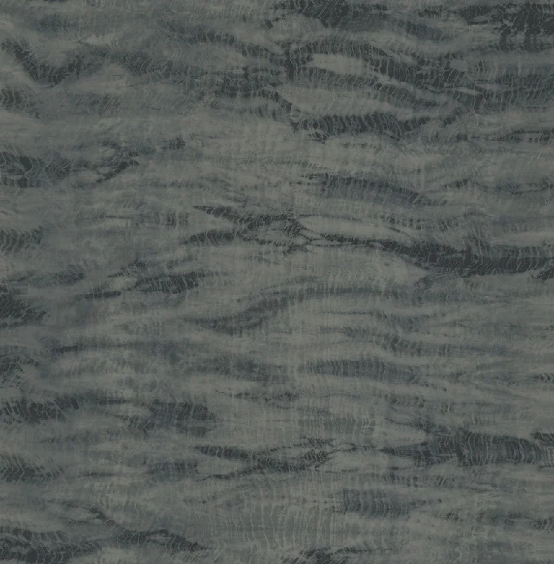 Shibori Wallpaper in Black and Navy from the Solaris Collection