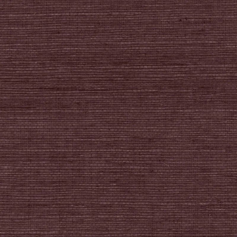 Sisal Grasscloth Wallpaper in Deep Plum from the Luxe Retreat Collection