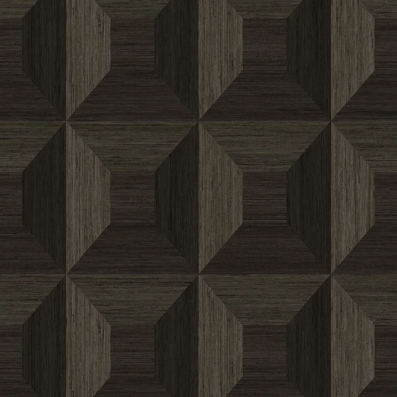 Squared Away Geometric Wallpaper in Sand Dollar from the More Textures Collection