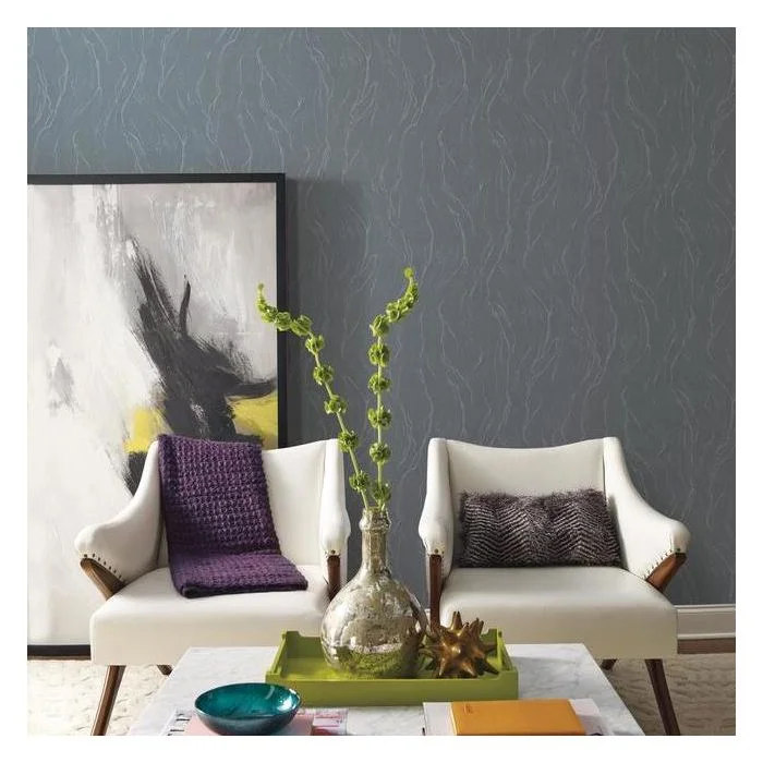 Upstream Wallpaper in Charcoal from the Urban Oasis Collection