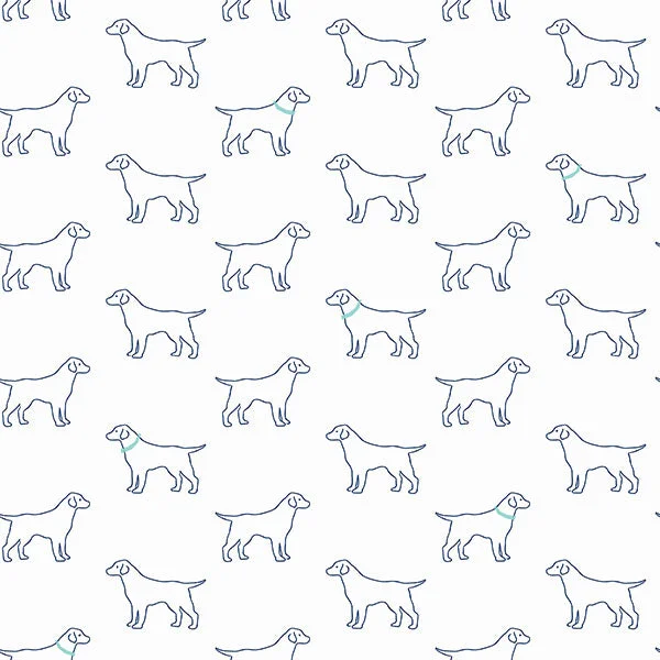 Yoop Off-White Dog Wallpaper from the Flora & Fauna Collection