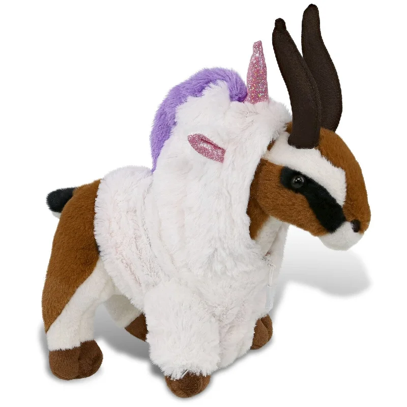 DolliBu Antelope Unicorn Plush Stuffed Animal Toy with Unicorn Outfit - 10 inches