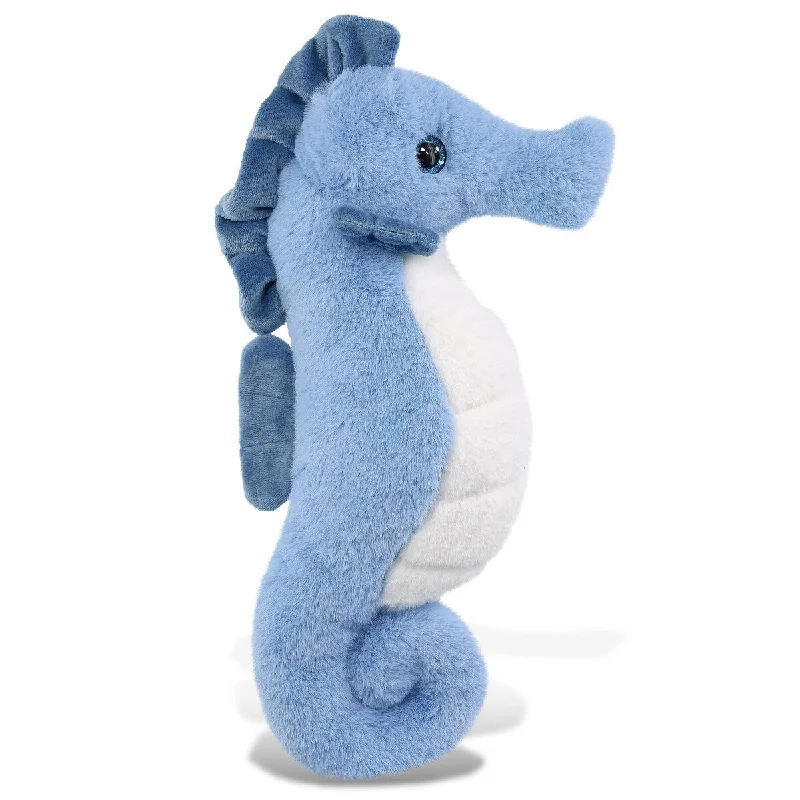 DolliBu Blue Seahorse Super Soft Stuffed Animal for Kids and Adults - 12 inches