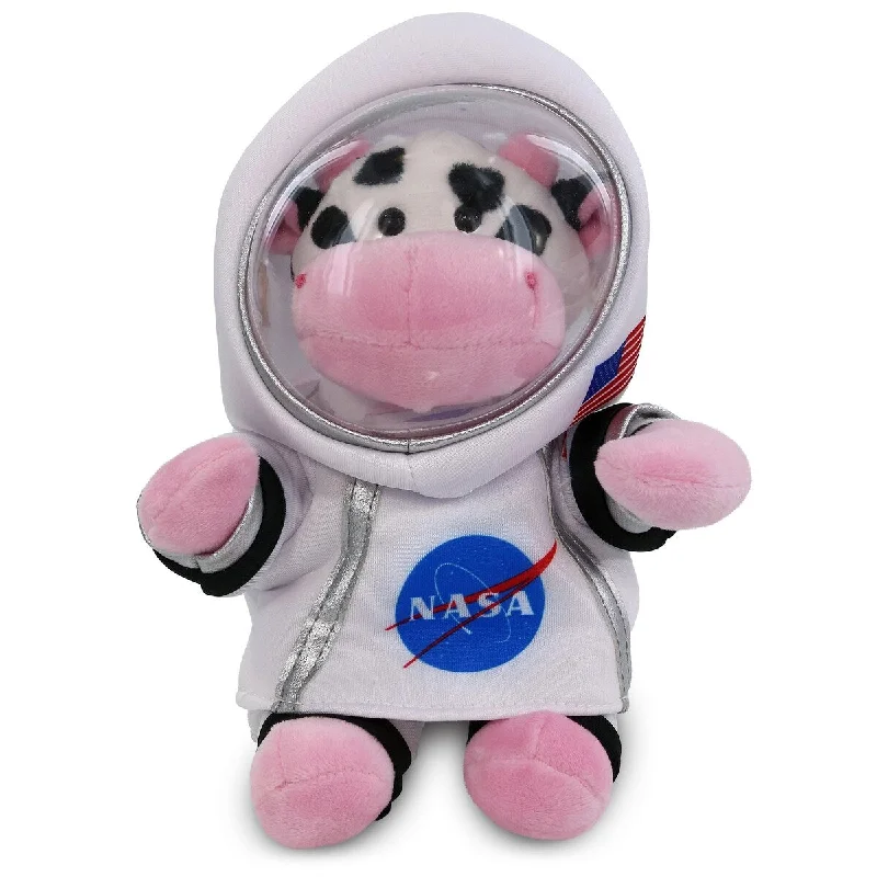 DolliBu Cow Astronaut Plush Toy with Space Helmet and NASA Suit - 6 inches