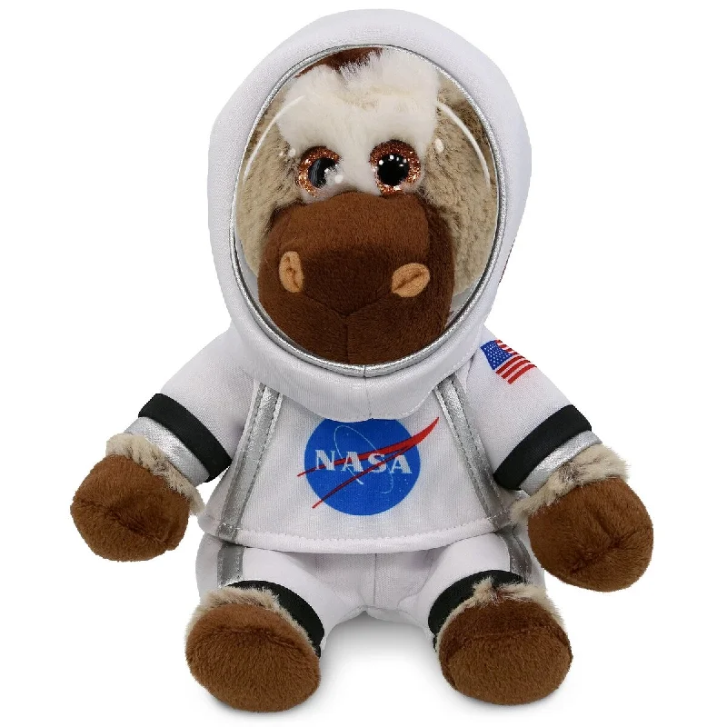 DolliBu Floppy Donkey with Ribbon Astronaut with Helmet and NASA Suit - 9 inches