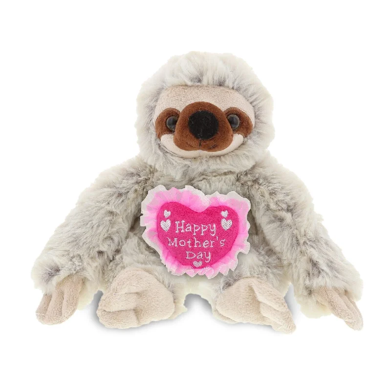 DolliBu Happy Mother’s Day Super Soft Plush Sloth With Pink Heart - 7.5 inches