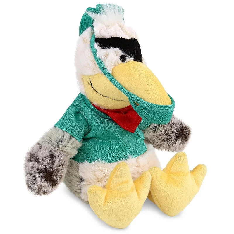 DolliBu Pirate Pelican with Red Scarf Doctor Plush with Uniform & Cap - 8 inches