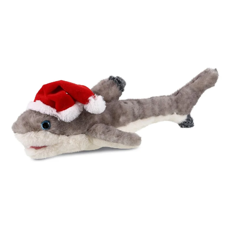 DolliBu Santa Blacktip Reef Shark Stuffed Animal with Santa Outfit - 16.5 inches