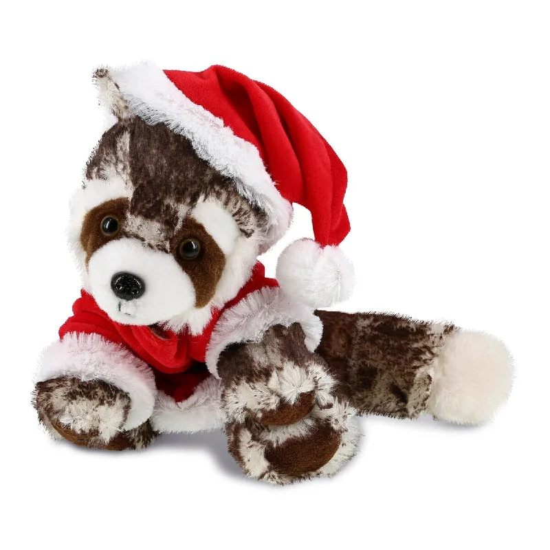 DolliBu Santa Squat Red Panda Stuffed Animal Plush with Santa Outfit - 15 inches