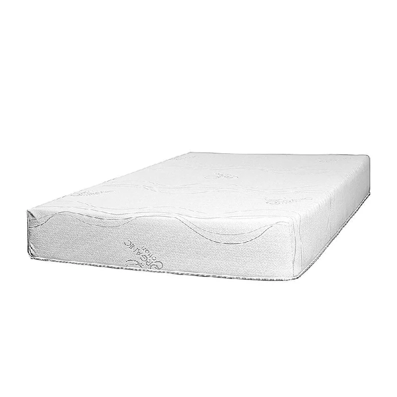 Fortnight Bedding 8 inch Natural Latex Foam Mattress King with Organic Cotton Cover - CertiPUR-US certified - Made in USA