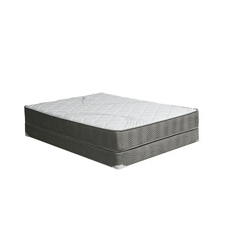 Gop 10 Inch Tight Top Full Mattress, Dense Foam, 4 Layer Quilted Gray Cover