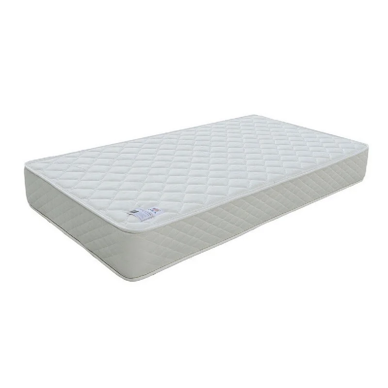 Kiz 8 Inch Soft Bonnell Coil Queen Size Mattress, High Density Foam, White